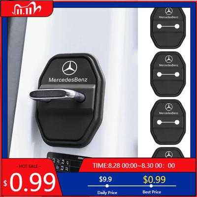 GLC GLB 2/4 Adet Silikon Araba Rozeti Kapı Kilidi Kapağı Çıkartması Mercedes Benz AMG A180 A200 A260 W203 W210 W211 W205 W204 C E S C İçin