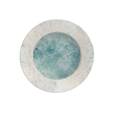 Tramontina Fruorita Dessert Pale Fluorite Microwave and Dishwasher Made In TRAMONTINA Plate, Blue, 21cm, Rimmed, Pattern, Porcelain, Safe, Simple,
