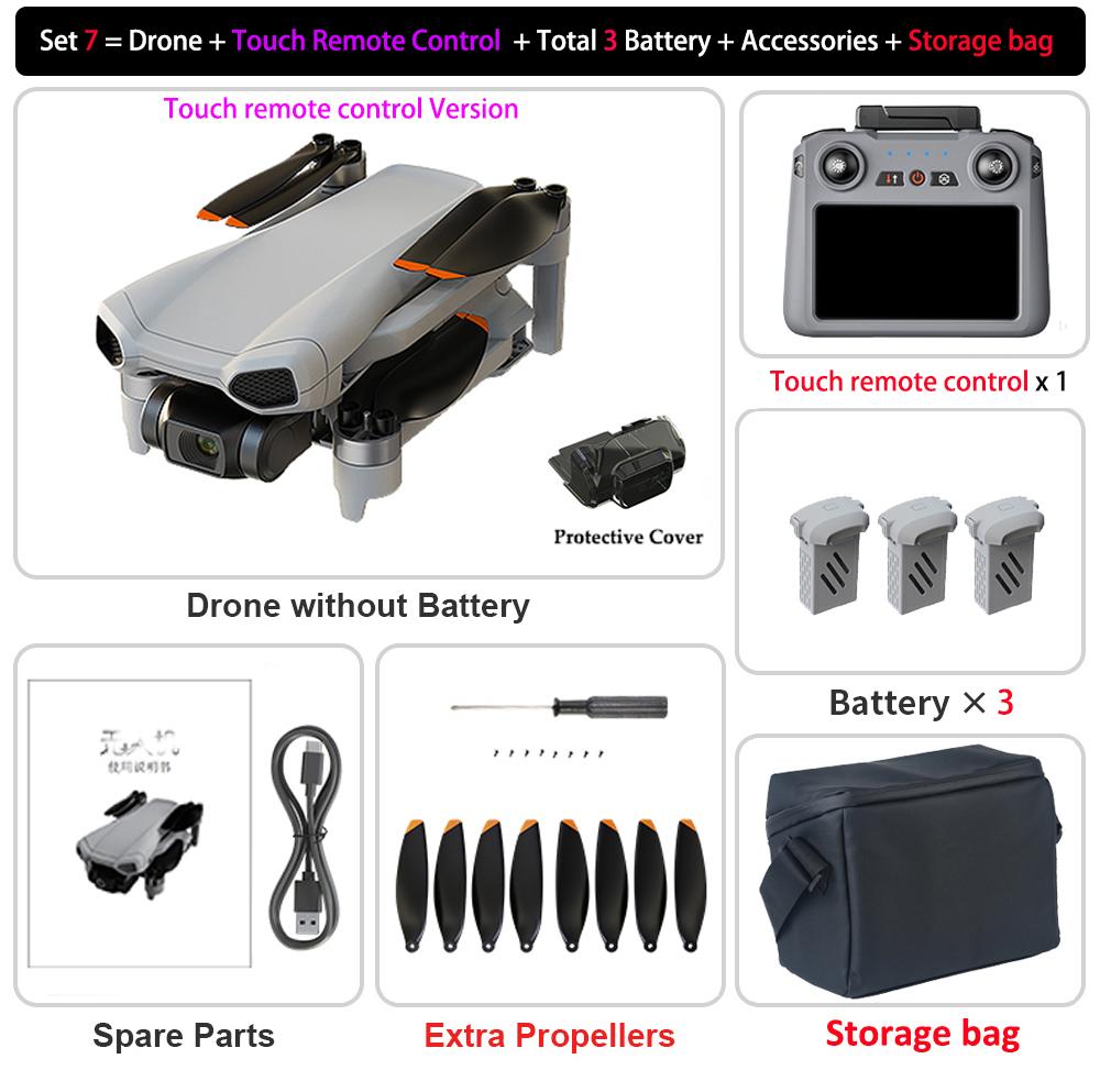 XIL 017 8K Camera Drone with 3-Axis Gimbal Foldable Quadcopter, 10KM HD Transmission Professional with 5G WiFi FPV Obstacle Avoidance Quadcopter