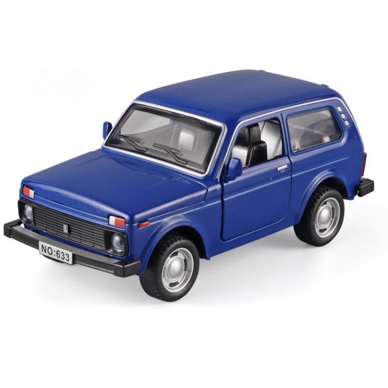 

1/32 LADA NIVA Классическая модель автомобиля из литого металла игрушечные транспортные средства модель автомобиля с высокой имитацией звука и света коллекция детский подарок синий