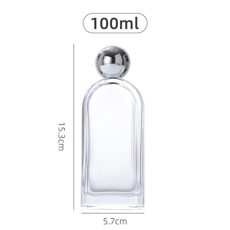 Transparent Glass Spray Perfume Decanter Bottle - Small Cylindrical Design