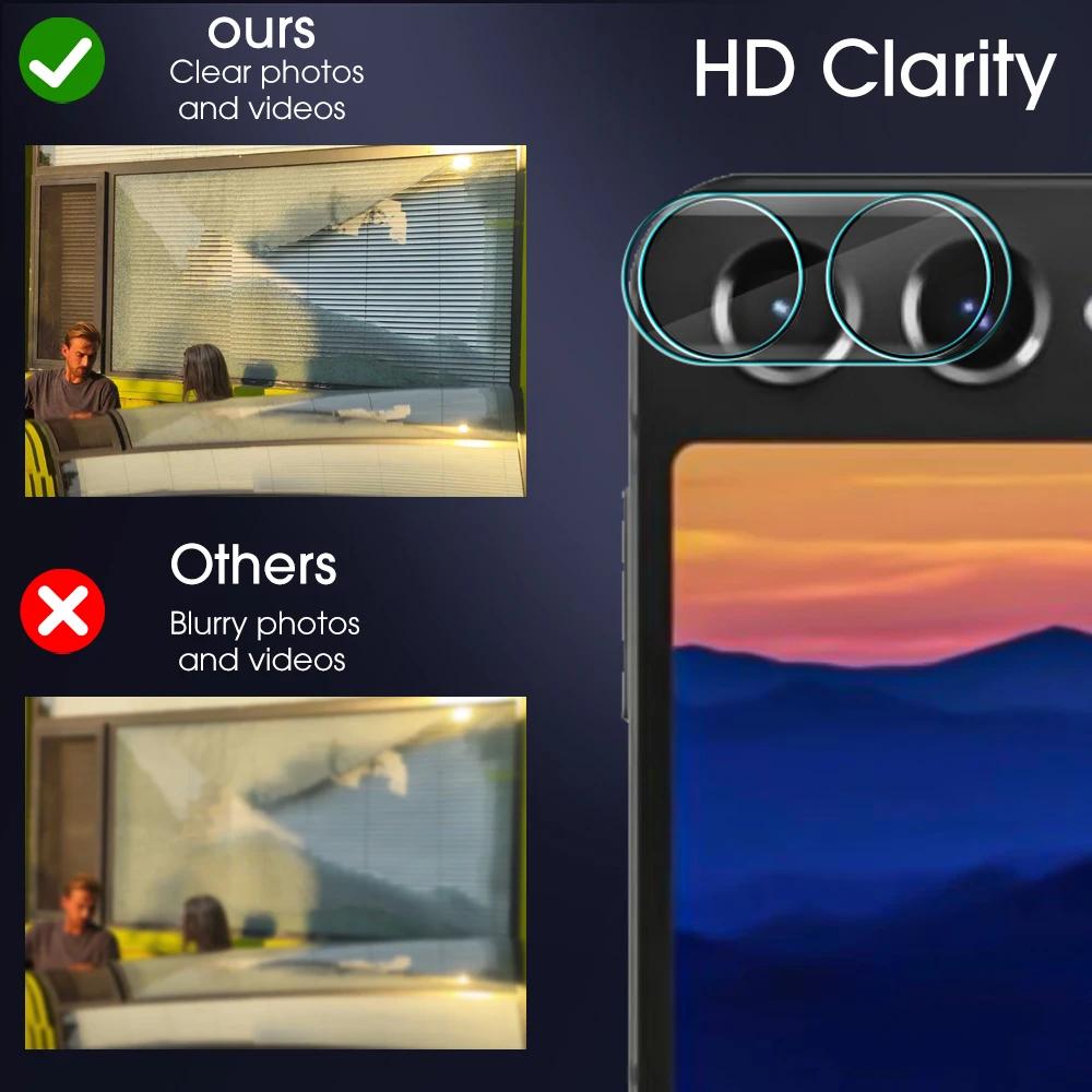 1-3/10-50Pcs HD Camera Tempered Glass Protector Flim For Samsung Galaxy Z Flip 7 6 5 4 Lens Anti-scratch Protect Rugged Back Cap
