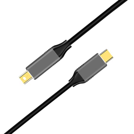 Conversor adaptador de cabo USB Type C para Mini DisplayPort DP 4K 6FT para MacBook