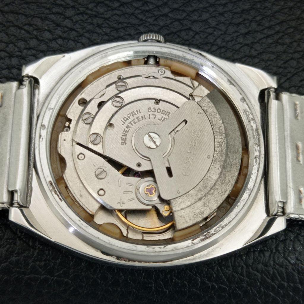 VINTAGE SEIKO 5 AUTOMATIC 6309A JAPAN MENS PURPLE COLOR DIAL WATCH A708464-1