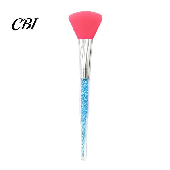 Reusable Silicone Mask Brush Face Applicator Brush, Facial Mud with Non-Slip Precise Skincare Rhinestone Handle, Hairless Clay Tools