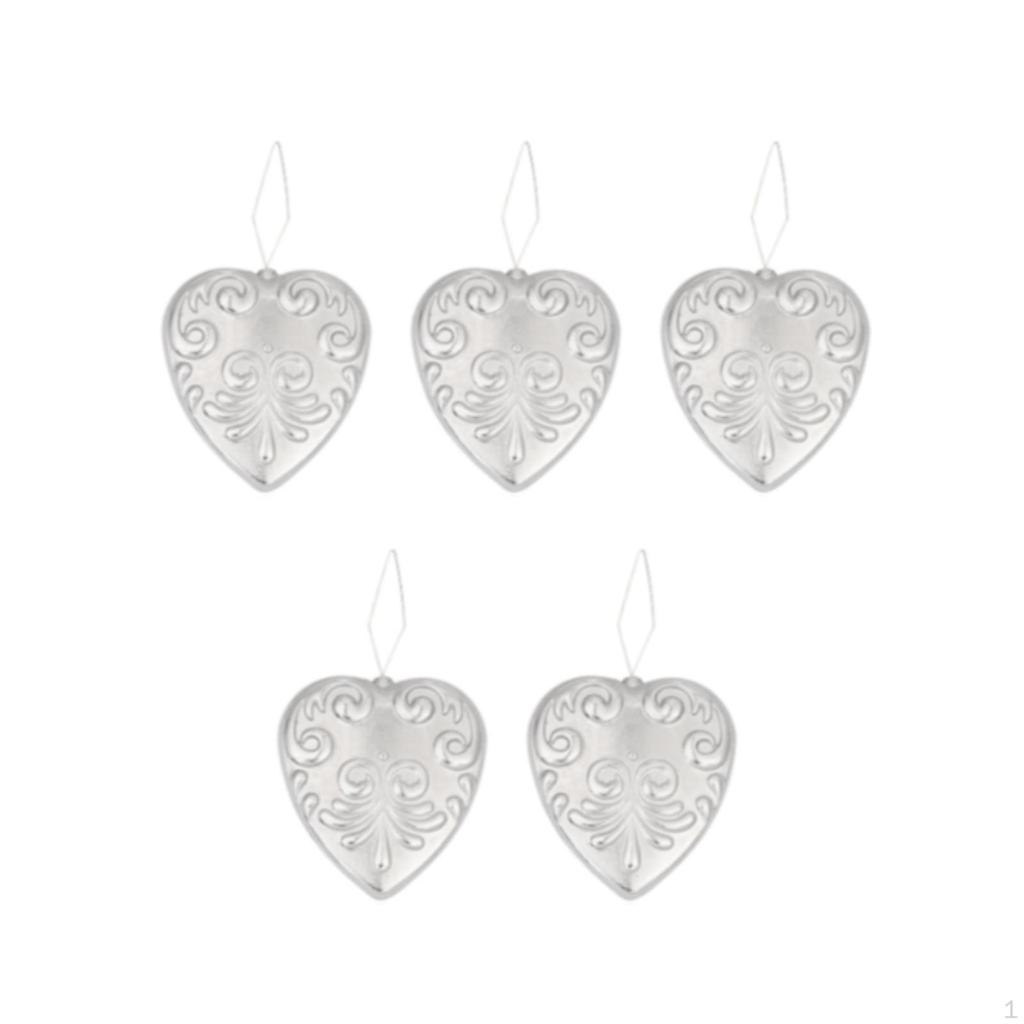 5 Pieces Craft Needle Threader Set Sewing Accessories Metal Heart Shape Organizer Holders