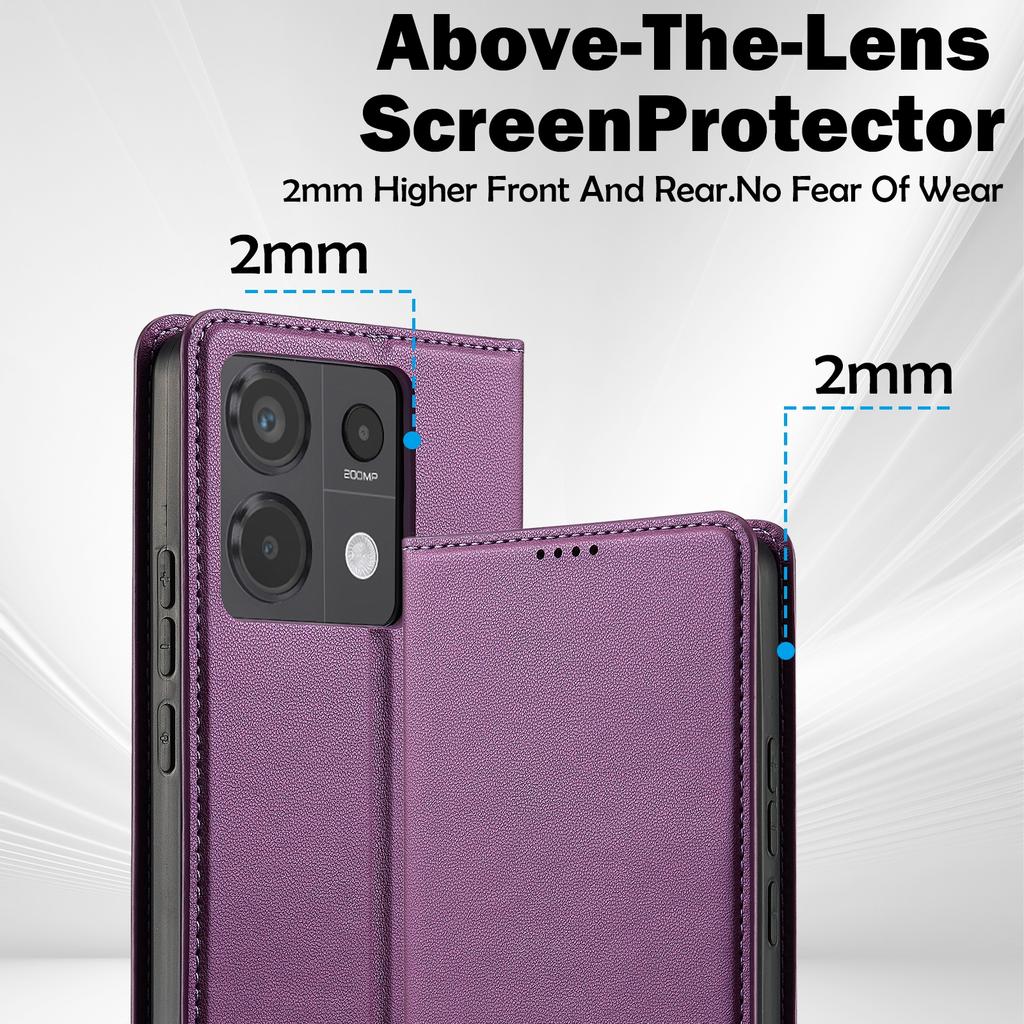LC.IMEEKE L1 Series for Xiaomi Poco X6 5G/Redmi Note 13 Pro 5G Case PU Leather Wallet Stand Phone Cover