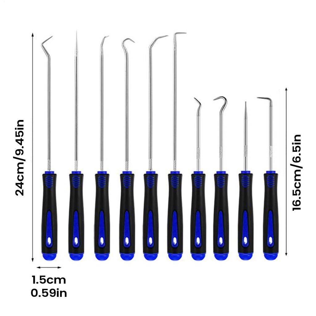 Pick Tool Set 10-Piece Maintenance Pick Tools Kit Maintenance Hook Kit for Automotive Mechanic Workshop Home Outdoor Industry
