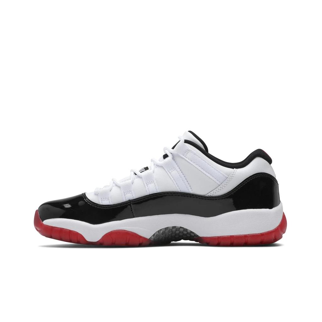 Air Jordan 11 Retro Low Grade School 'Concord-Bred' (Unisex) White / University Red / Black / True Red Kids' Basketball Shoes 528896 160