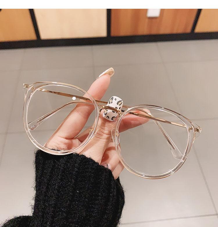 Anti Blue Light Glasses Oversized Round Leopard Glasses Women Men Fashion Metal Hyperopia Eyeglass Optical Reading Glasses +1.75