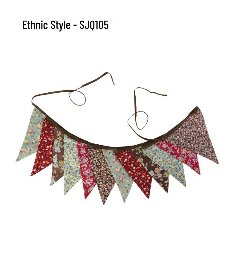 Large Cotton Triangle Flags for Parties and Outdoor Events