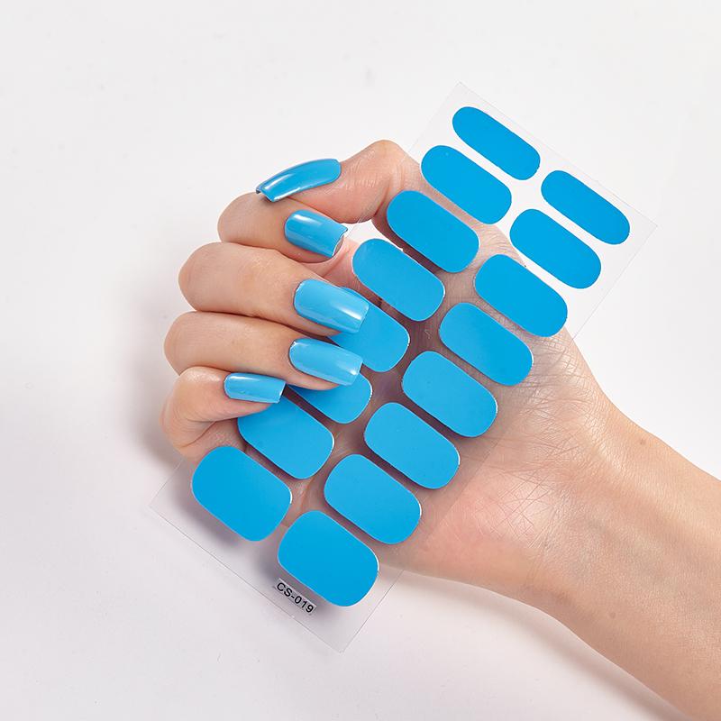 Sell Fast Gel Nail Stickers Soild Nail Gel Wraps Pure Long Lasting