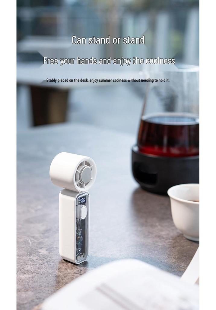 2026 Handheld Mini Cooling Fan: 100-Speed High-Power Portable Turbine for Outdoor Use.