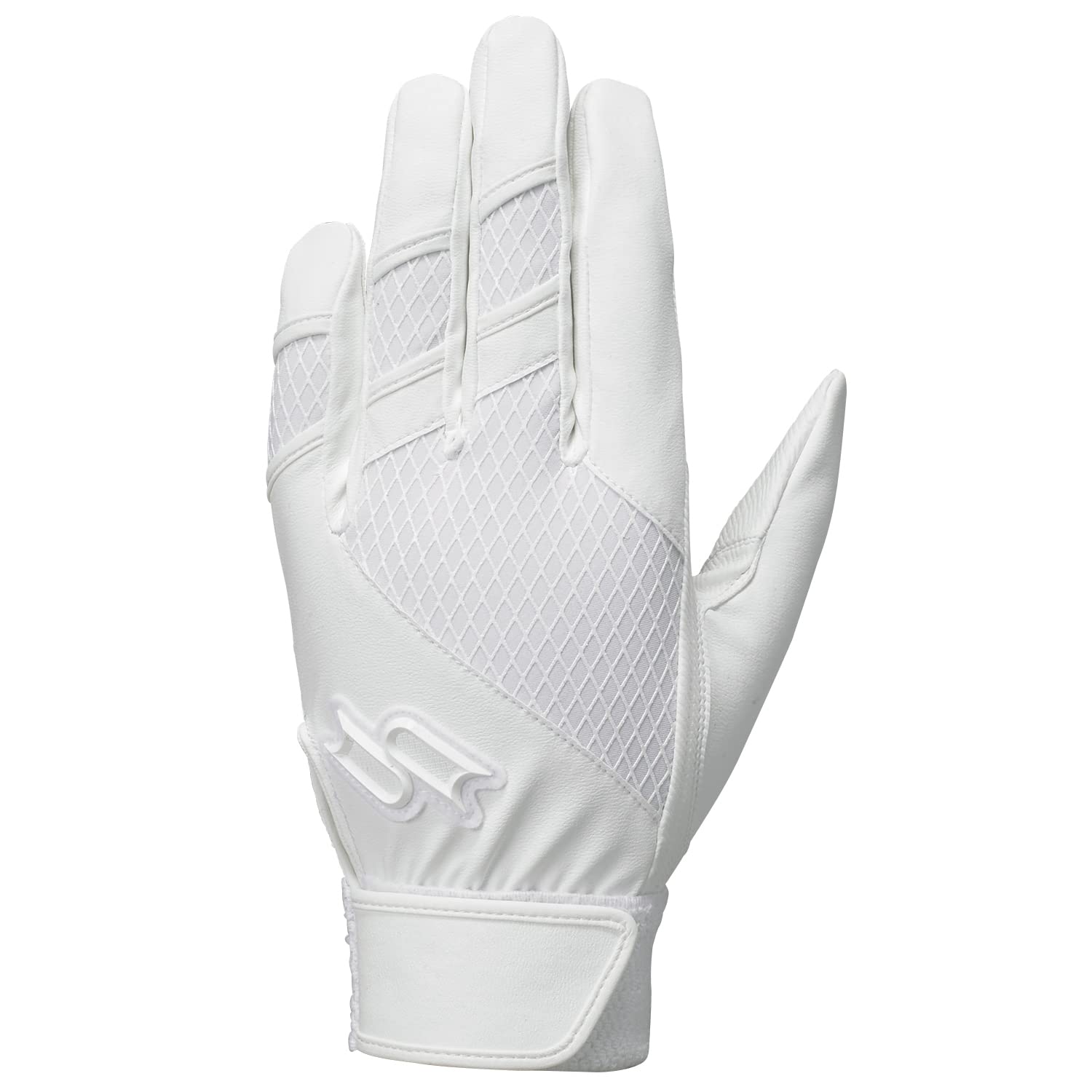 

SSK Baseball Batting High School Baseball Medium Gloves, Compatible, Hands, EBG3003W, White, белый
