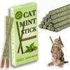 6 piezas Natural Matatabi Palo para Gato Menta Atrapado Mordido Cañas Emocionantes Silvervine Para Limpieza Dental de Gato Tratando Suministro para Mascotas Juguetes para Gato