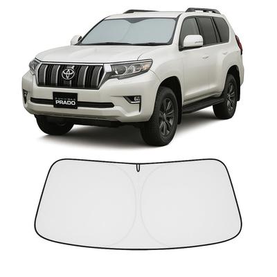 Proadsy Front Sunshade for Toyota Prado 150 Series UV Dashcam with Storage Bag (Late Model, 2017.9-Present) - Foldable, 4-Layer Heat-Insulating, 99%