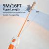 YUHAFO Large Dog Small Dog Medium Dog Retractable Lead Dog Lead Extendable Lead LED Light and Light [With Ring] "5m, Orange"