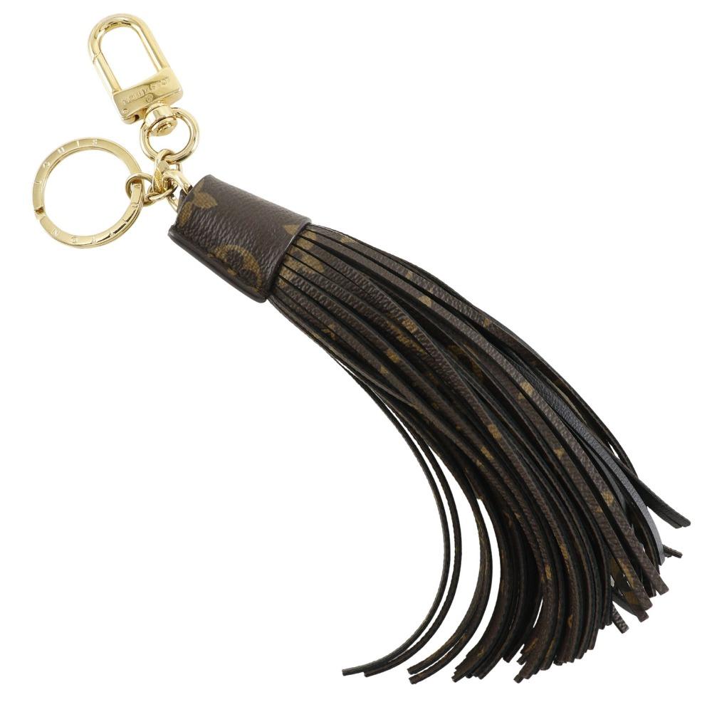 LOUIS VUITTON Tassel key ring MP1768 Bag charm Brown Monogram canvas unisex Used