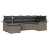 VidaXL ensemble de canapé de jardin de 6 pièces avec coussins gris en poly rotin 3345429