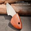 Compact Wood Grain Folding Knife: Portable Mini Pocket Knife for Outdoor and Kitchen Use