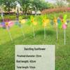 Dazzling Sunflower Pinwheel: Colorful Rotating Garden Decoration for Children with Wooden Handle