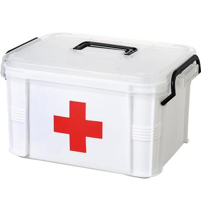 Boîte de premiers secours transparente Boîte de rangement portable pour médicaments Kits d'urgence de sécurité