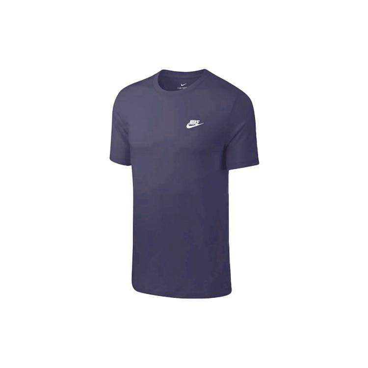 Nike Retro Swoosh Logo Embroidered Short Sleeve Blue Men s AR4997-410 M