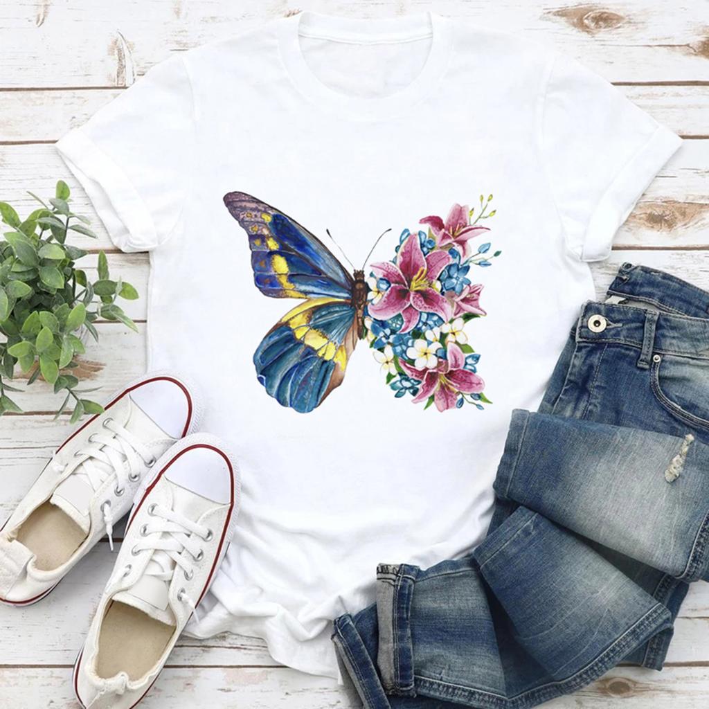 Frauen Mode Lässig Druck Lose Bequeme Tops T-shirt Bluse