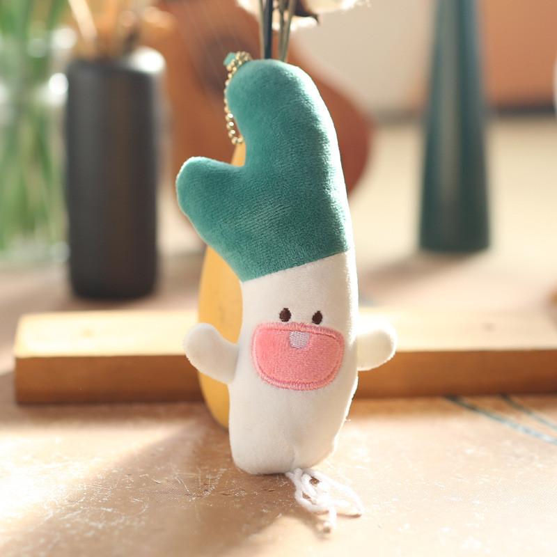 Scallion Corn Vegetable Plush Keychain Stuffed Toy Backpack Decor Gift For Kids