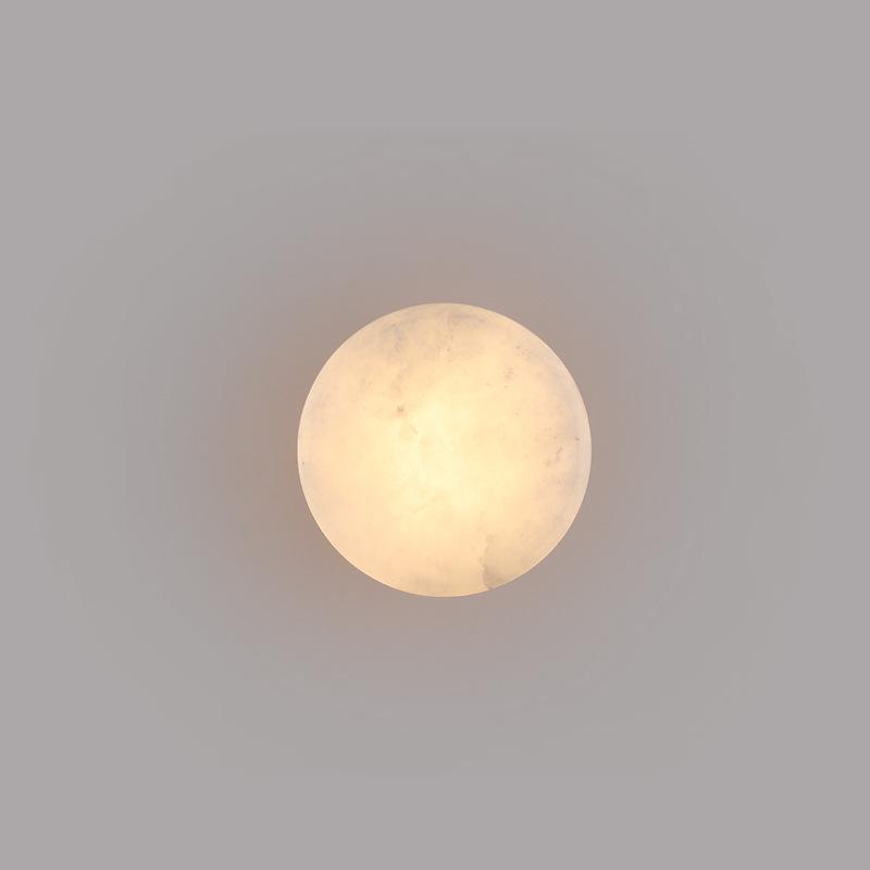 Mid-Century Modern Spanish Alabaster Wall Lamp: Nordic Style for Living Room or Bedroom