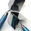 2Pc Drywall Corner Tool Outside / Inside Corner Knife 8x6cm Stainless Steel Corner Trowel for Drywall Gyprock Plasterboard