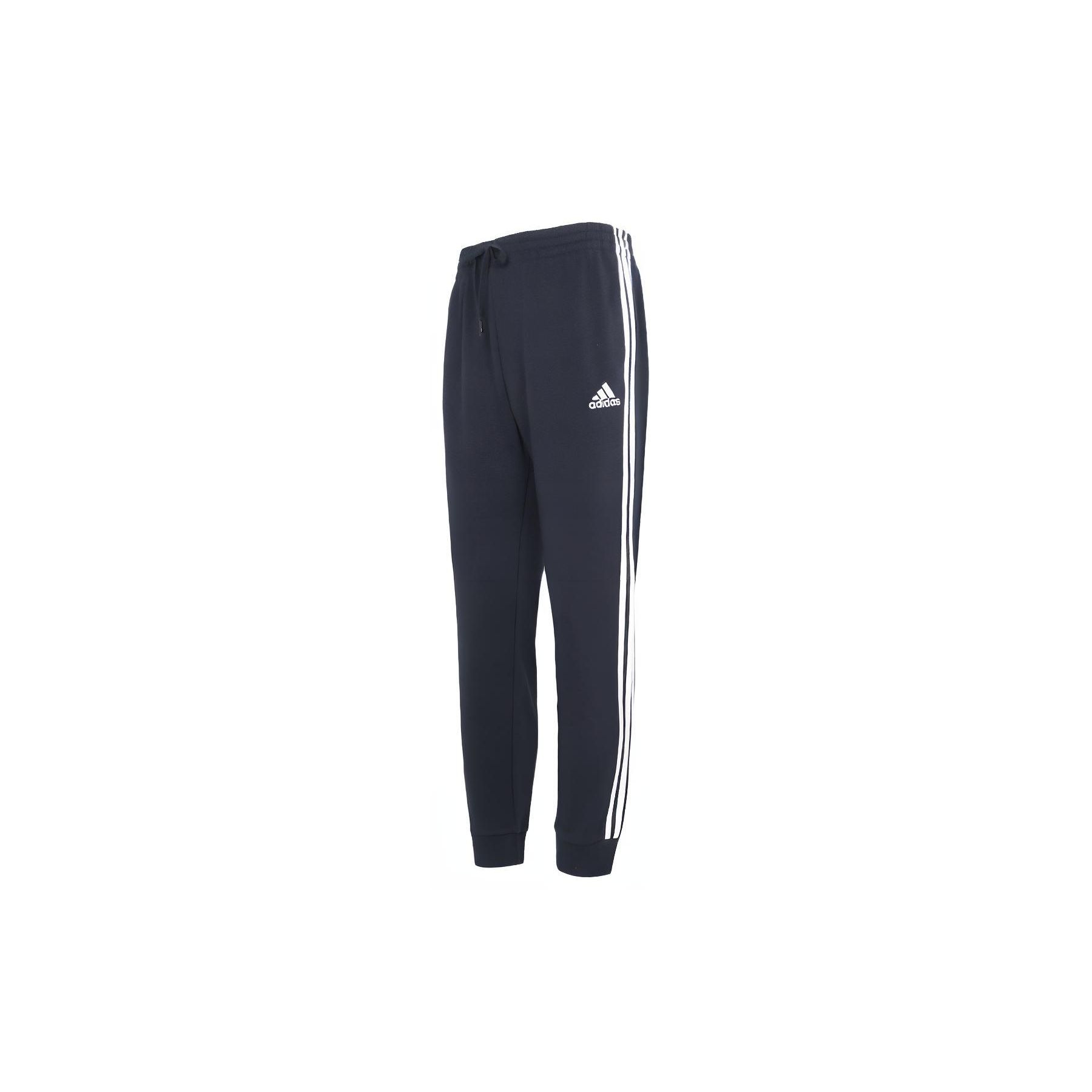 Adidas 3-полосные зауженные брюки из французского терри Мужские спортивные повседневные брюки Синий Черный GK8888
