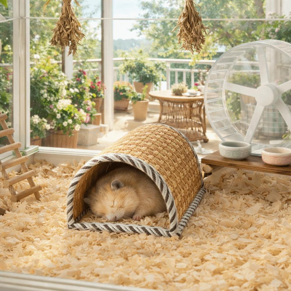 Scratch Resistant Hamster Cool Nest Breathable Hamster Rest Shelter Guinea Pig Tunnel  Small Pet