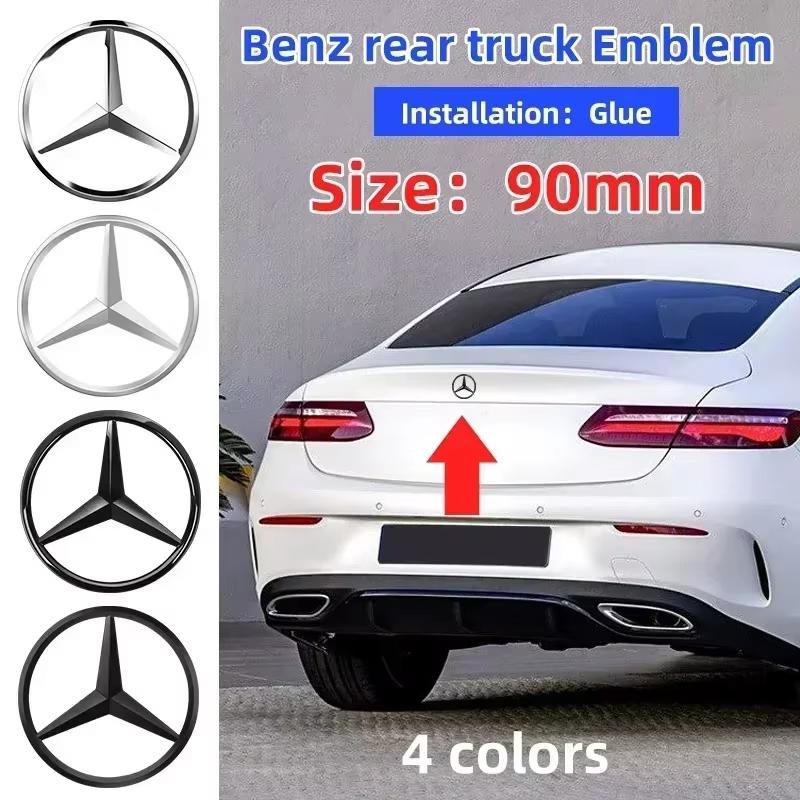 3D ABS 90mm for Mercedes Benz W117 W177 W176 X253 W247 W213 car rear trunk emblem badge sticker PE3
