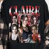 Jogo de Terror Resident Evil Claire Redfield Camiseta de Algodão Unissex 2026 Verão Nova Gola Redonda Masculina Y2k Retrô Manga Curta Camiseta