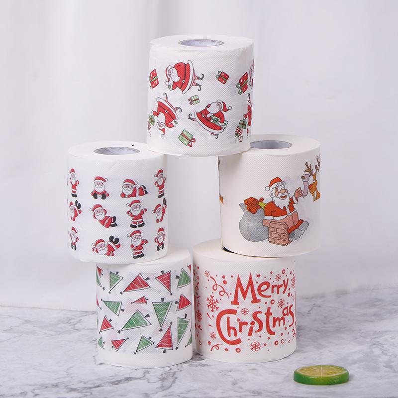 Set Decorazioni Natalizie Per WC - Copriwater E Tappeto Con Motivi Gnomo, Pupazzo Di Neve, Babbo Natale, Renna