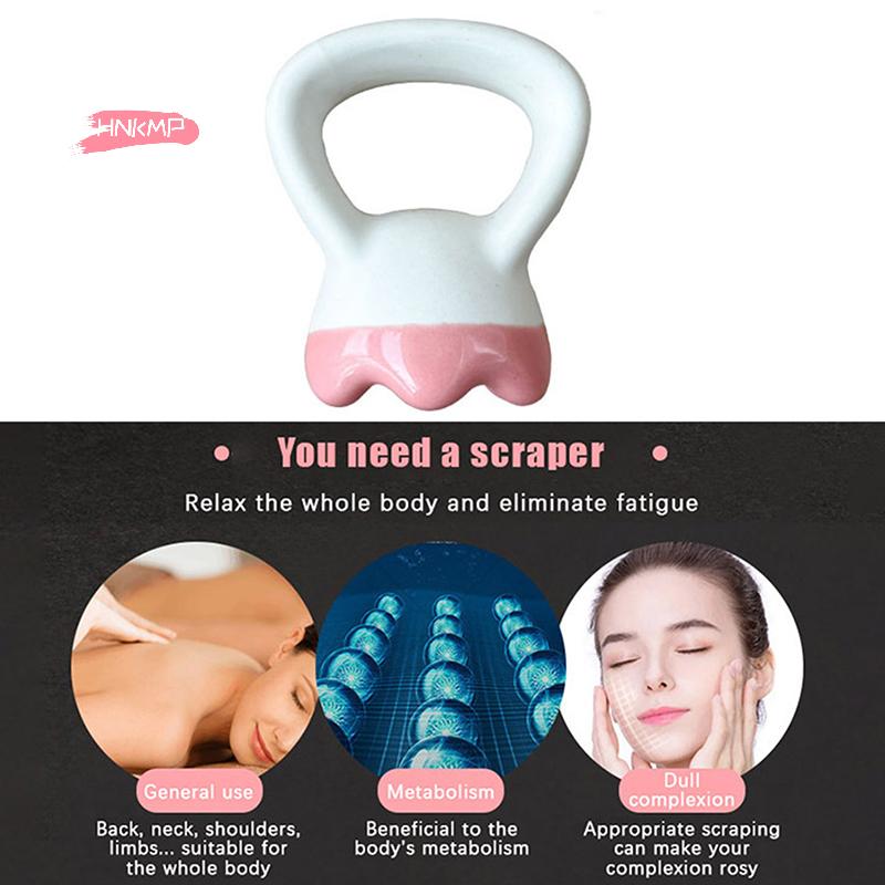 Ceramic Gua Sha Massage Plate Ring Shape Skin Tightening Compact Ergonomic Guasha Board for Face Head Shoulder Knee