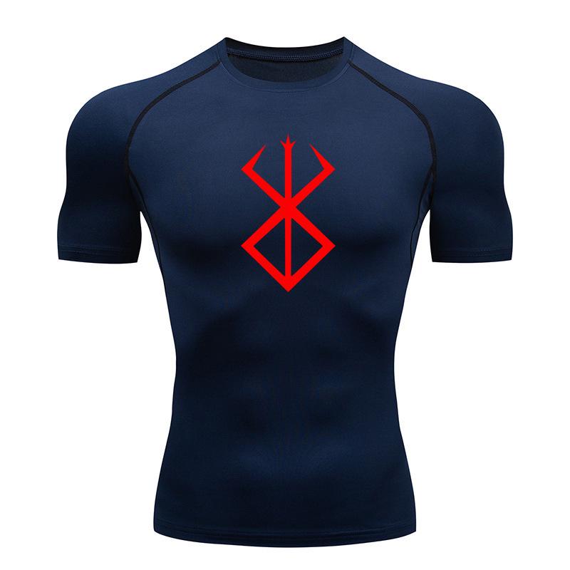 Men's Quick-Dry Compression T-Shirts: High Elastic, Moisture-Wicking Activewear for Basketball, Fitness, and Running.