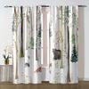 2pcs Snowforest animal curtains with pole bag design   privacy protection   suitable for decoration in various scenes