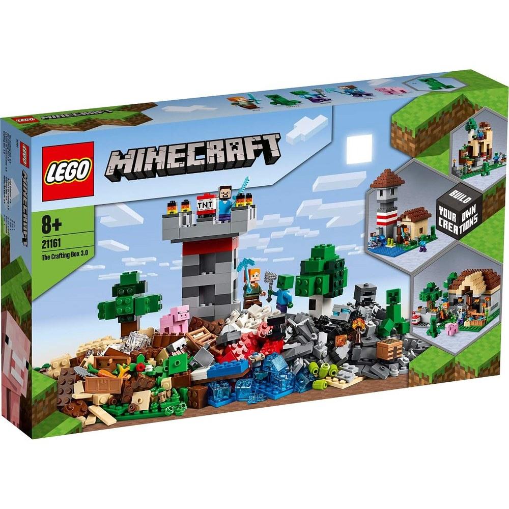 LEGO Minecraft Crafting Box 3.0 Toy Block Set 21161 for Boys and Girls Aged 8 and Up