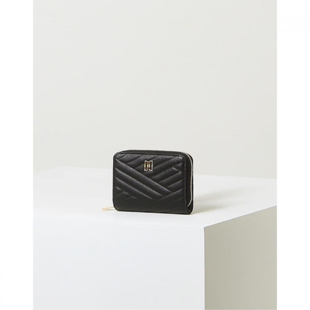 Daks Black Carlisle Embossed Leather Golddd Zipper Wallet Dcwa6f216bk