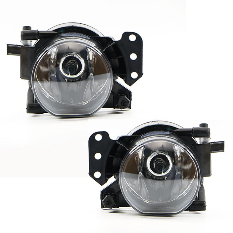 Front Fog Lights Lamp Housing Lens Clear Auto Foglight With Bulbs For BMW 3 5 6 Series E60 E61 E90 E91 323i 325i 525i