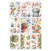9 Sheets Cute Rabbits Easter Window Stickers PVC Electrostatic Bunny Home Decor Glass Decals Reusable Easter Party Decorations