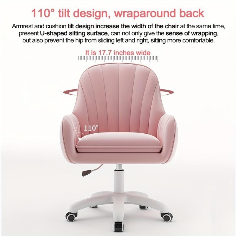 Computer Chair Bedroom Swivel Chair Comfortable Sedentary Girls Makeup Chair Dormitory Student Seat Chair Home Swivel Chair
