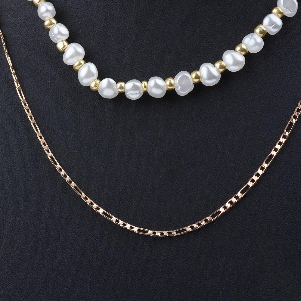 Creative Item Decoration Imitation Necklace Personalized Fashion Double-Layer Sweater Chain