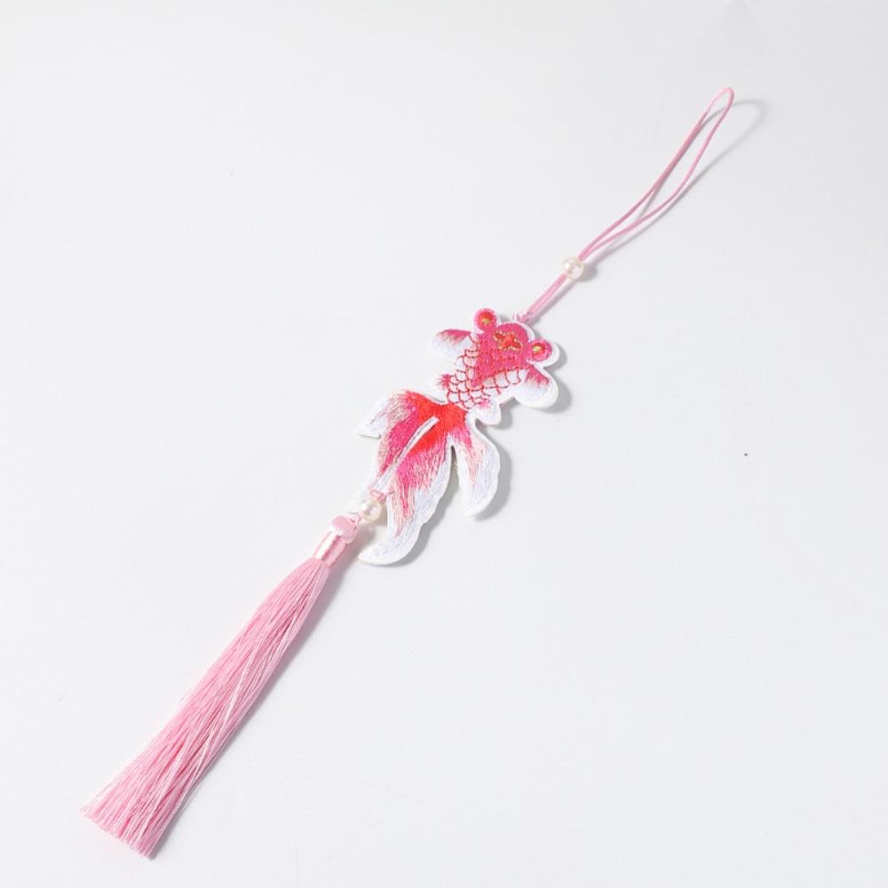 

Ancient Style Chinese New Year Decoration Traditional with Tassel Chinese Tassels Ornaments Lucky Symbol Hand Woven Car Pendant рожевий