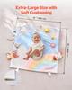 Baby Play Gym Mat Tummy Time Activity Mat with 6 Sensory Toy 35.0" X 35.0"