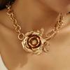 Alloy Rose Aluminum Chain Atmospheric Exaggerated Women's Necklace