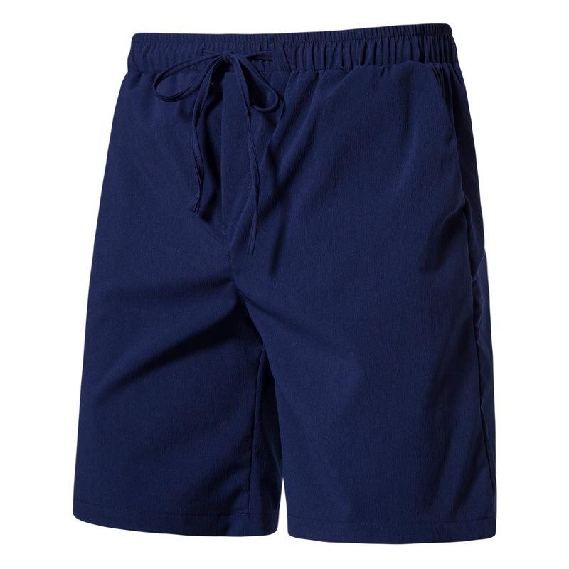 2024 Men's Casual Japanese-Style Cotton & Linen Drawstring Shorts - Solid Color, Lightweight, Youthful Design