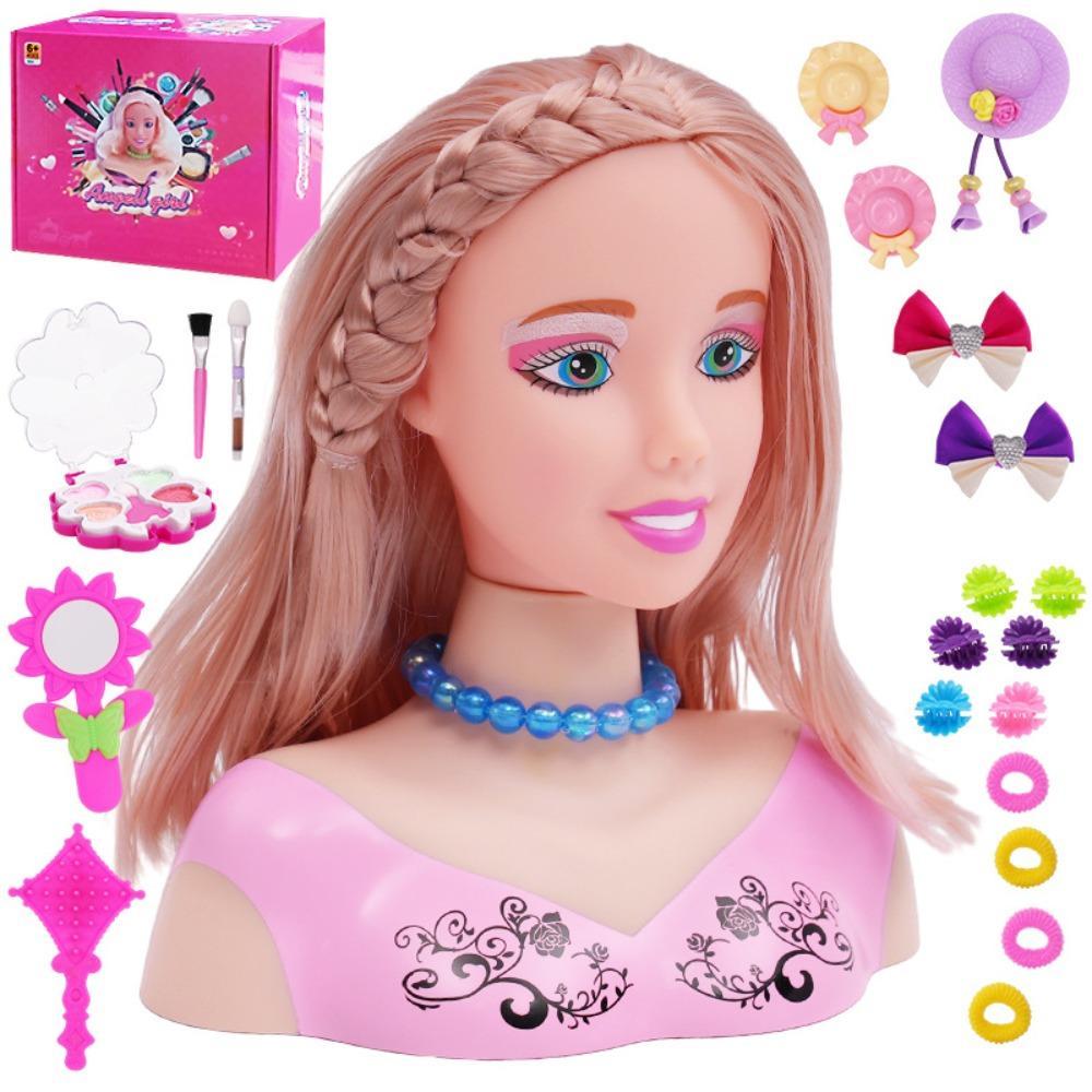 

PVC Styling Head Doll for Kids Princess Dress Up Mannequin Head for Girls Toy Style 2